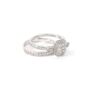 White Gold Natural Diamond Bridal Ring Set, thumbnail 4 of 6