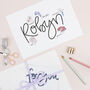 Floral Personalised Name Print, thumbnail 4 of 9