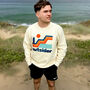 Outsider Retro Print Unisex Sweatshirt, thumbnail 3 of 6