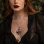 Red Garnet 'Bat Out Of Hell' Halloween Necklace, thumbnail 1 of 4