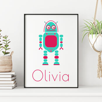 Personalised Children's Robot Prints, 7 of 9