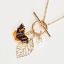 Enamel Red Admiral Necklace, thumbnail 1 of 4