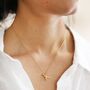 T Rex Dinosaur Necklace In 18ct Gold Plated Silver, thumbnail 7 of 12