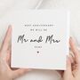 Personalised Mr And Mrs Next Anniversary Card, thumbnail 1 of 7