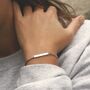 Sterling Silver Curb Chain Identity Bracelet, thumbnail 5 of 6