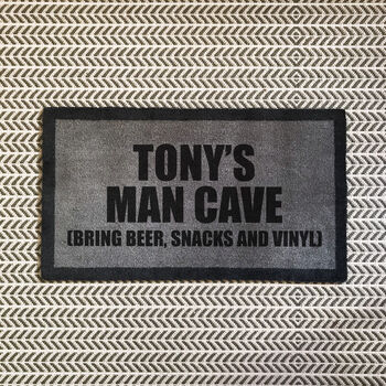 Personalised ‘Man Cave’ Internal Doormat, 2 of 2