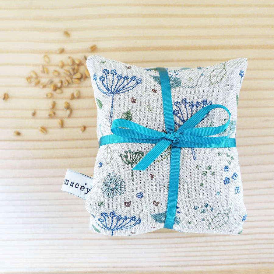 Blue Parsley Linen Wheat Heat Bag By Charlotte Macey ...