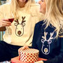 Personalised Leopard Print Rudolph Christmas Jumper, thumbnail 1 of 6