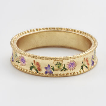 Gold Folksy Floral Ring, 4 of 7