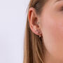 Rose And Silver Plated Star Climber Earrings, thumbnail 3 of 9