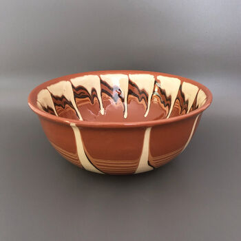 Large Contemporary Stoneware Bowl , Black And Brown, 2 of 6