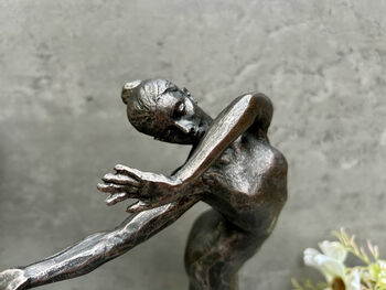 Black Sculpted Dancer Figurine – 29cm Dancing Ornament, 10 of 12