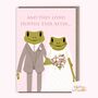 Wedding Card: Happily Ever After Frog Card, thumbnail 3 of 5