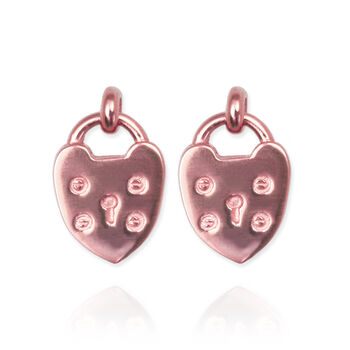 Padlock Heart Earrings, 6 of 12
