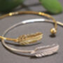 Feather Open Cuff Bangle For Women, thumbnail 1 of 9