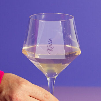Personalised Hexagonal Wine Glass, 2 of 7