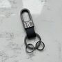 Personalised Engraved Mens Key Clip Handy Bag Charm, thumbnail 1 of 2