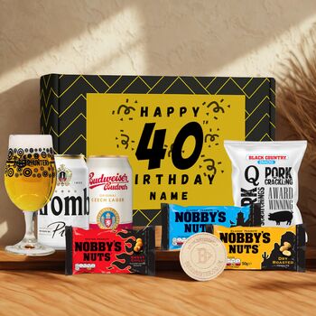 Personalised 40th Birthday Beer Gift Set, 2 of 12