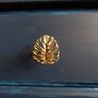 Metal Gold Cheese Plant Monstera Knob Cupboard Drawer, thumbnail 1 of 5