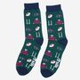 Men's Rugby Bamboo Socks In Green, thumbnail 1 of 4