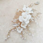 White Bridal Hair Comb, thumbnail 5 of 5