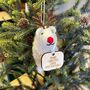 Personalised Felt Sheep Christmas Decoration, thumbnail 3 of 4