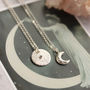 Little Crescent Moon Silver Necklace, thumbnail 7 of 8