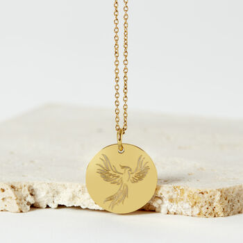 Always I Rise Phoenix Stainless Steel Gold Necklace, 4 of 10