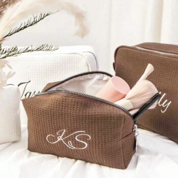 Personalised Waffle Embroidered Pouch, 2 of 4