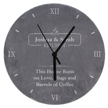 Personalised Kitchen Slate Clock, 5 of 5