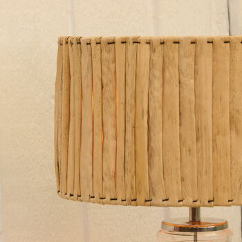 Betsy Glass And Banana Leaf Shade Table Lamp, 3 of 4