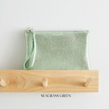 Metallic Leather Clutch Bag, 4 of 12