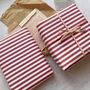 Burgundy Wide Stripe Paper Fibre Wrapping/Patterned Paper Sheet, thumbnail 6 of 12