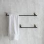 Black Steel Towel Racks In Small And Gold, thumbnail 1 of 2