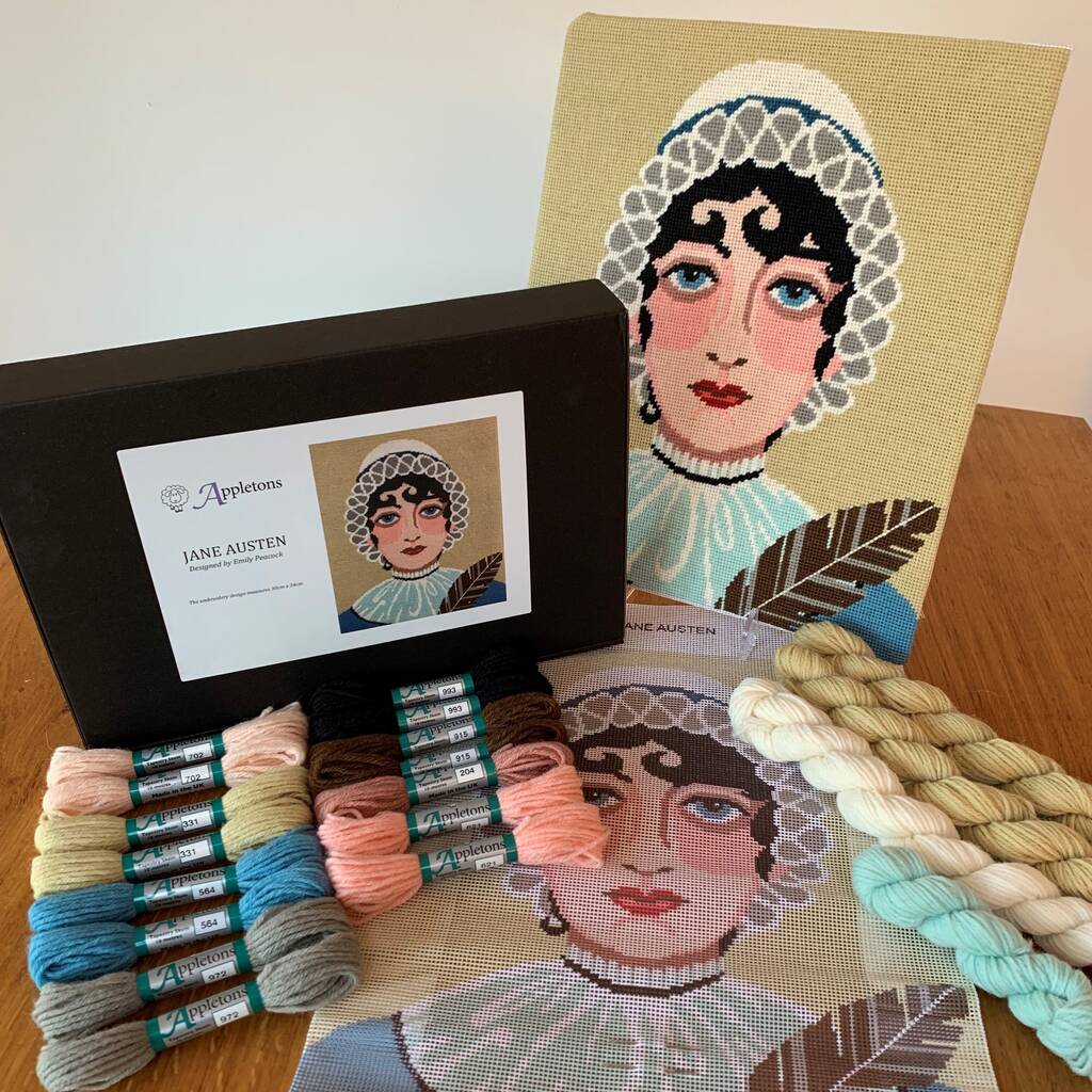 Jane Austen Tapestry Kit With 100% British Wool, 1 of 5