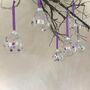 Set Of Six Purple And Pink Baubles Purple Christmas Decor, thumbnail 5 of 6