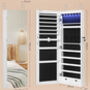 Full Screen Frameless Mirrored Jewelry Cabinet Armoire, thumbnail 5 of 6