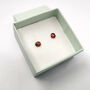 Adorable 9ct Yellow Gold Enamel Ladybird Stud Earrings, thumbnail 2 of 5