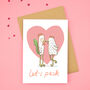 Let's Peck Funny Chicken's Valentine's Card, thumbnail 1 of 2
