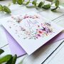 Handmade Floral Mother's Day Card: Purple Butterfly Design. Customisable, thumbnail 5 of 11