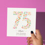 Floral Fun Personalised 75th Birthday Card, thumbnail 1 of 5