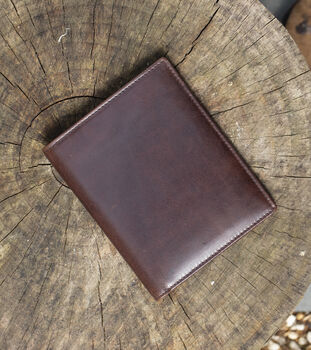 Luxury Brown Leather Passport Holder Wallet Gift Boxed Personalised, 3 of 6