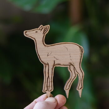 Personalised Stag And Doe Wooden Wedding Cake Topper, 4 of 7