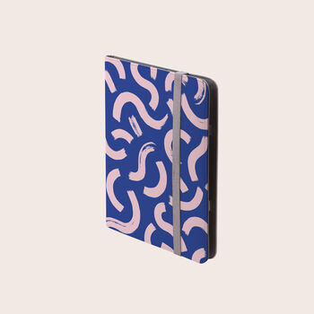 Blue Squiggles Vegan Leather iPad Pro Folio Case, 5 of 7