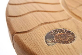 Hand Carved Oak Ammonite  Table, 3 of 6