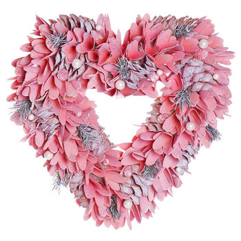 Pink Petals Heart Shaped Wreath, 2 of 7
