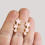 Colourful Enamel Shooting Stars Stud Earrings, thumbnail 4 of 9