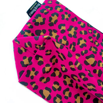 Makeup And Cosmetic Bag Gift Set Hot Pink Leopard Print, 11 of 12
