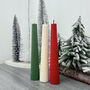 Freestanding Christmas Taper Candle Christmas Decor, thumbnail 4 of 10