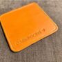 Personalised Stamped Tan Leather Coaster, thumbnail 9 of 12
